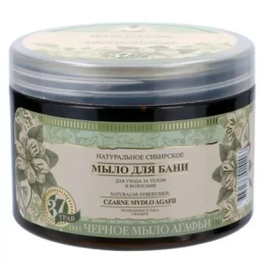Babuszka Agafia Czarne mydło naturalne 37 ziół 500 ml